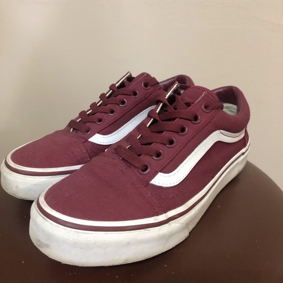 vans old skool black maroon